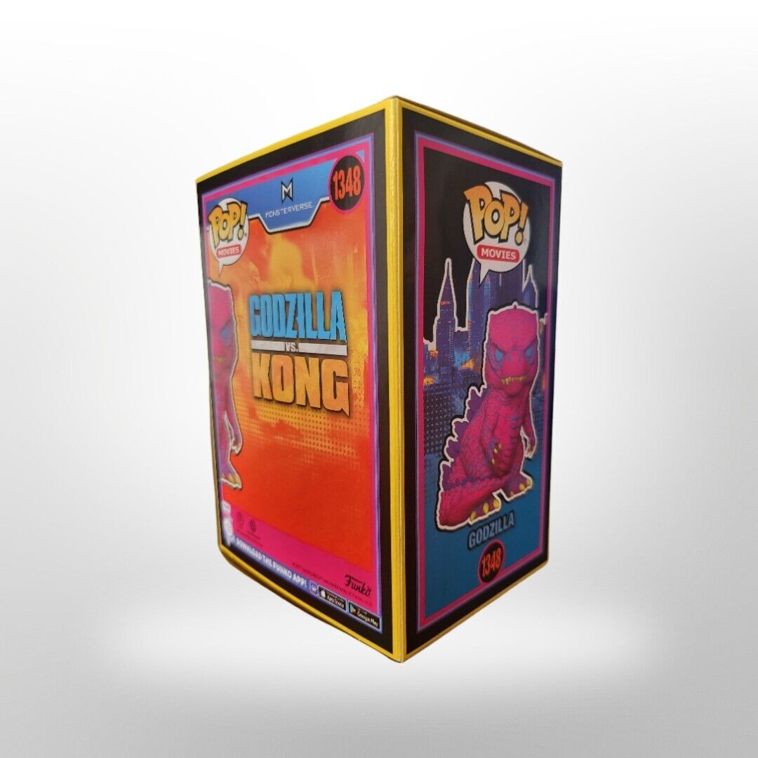 Funko POP! Godzilla Vs Kong Blacklight Godzilla #1348 EE Exclusive w/ Case - Ricky's Garage