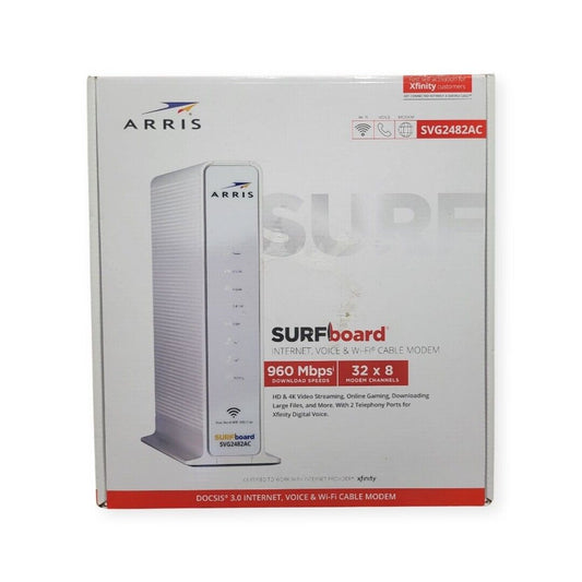 New ARRIS SVG2482AC Cable Modem Wireless WiFi Router + Telephony Xfinity Comast - Ricky's Garage