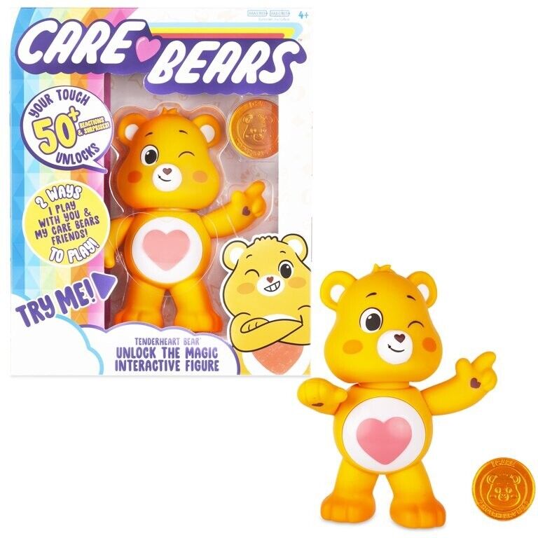 Care Bears-5" Interactive Figure - Tenderheart Bear - 50+ Reactions & Surprises! - Ricky's Garage